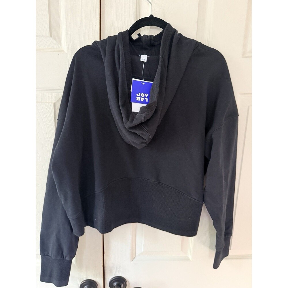 NEW JoyLab Womens XL Half Zip Loose Fit Hooded Sweatshirt Black pockets Athletic - Picture 7 of 8